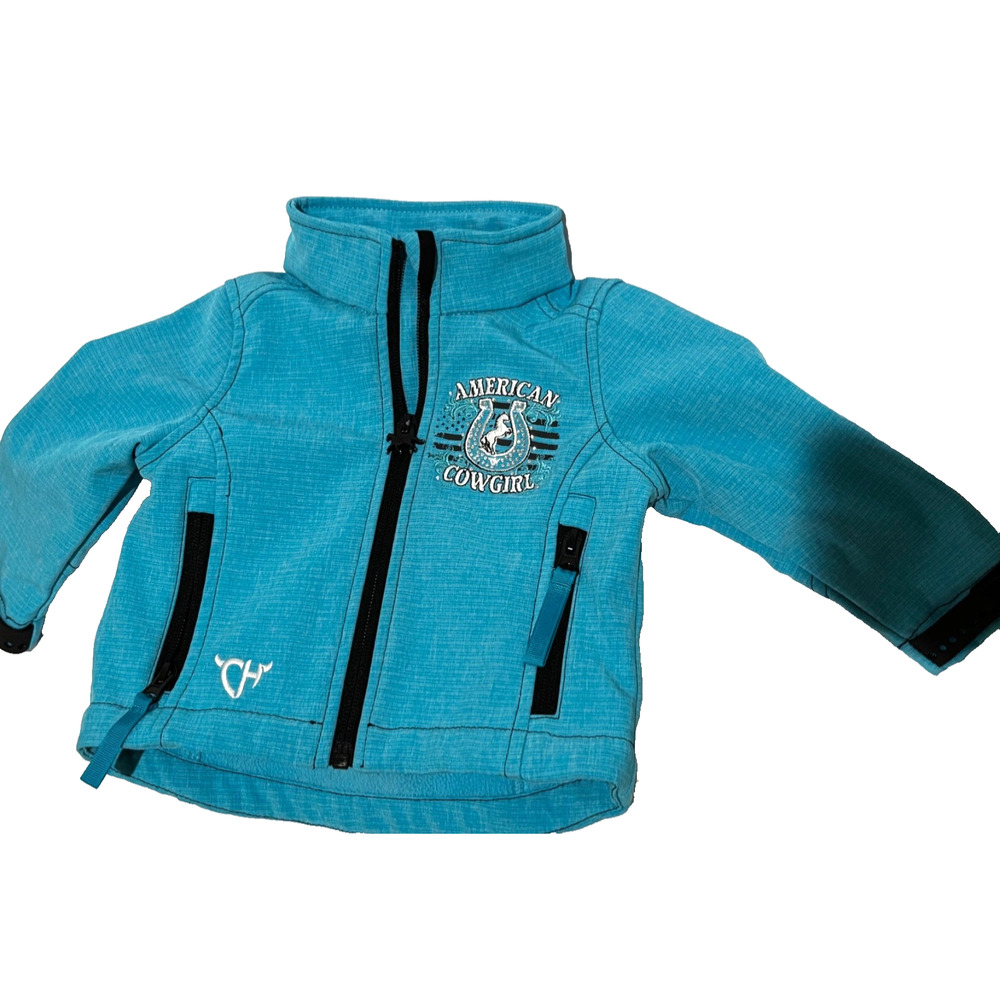 Cowgirl Hardware®‎ Girl's American Turquoise Jacket Rodeo 12M Biker Bling